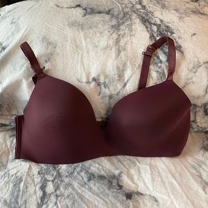 Women's Bliss Lightly Lined Wirefree Bra - Auden™ Burgundy